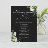 Invitation Réception de mariage évasion florale de verdure (Debout devant)