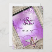Invitation Réception de mariage Fairytale or violet (Devant)