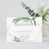 Invitation Réception de mariage | Feuilles tropicales élégant (Debout devant)