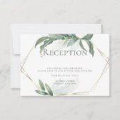 Invitation Réception de mariage | Feuilles tropicaux modernes (Devant)