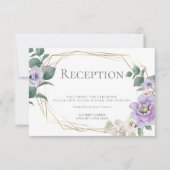 Invitation Réception de mariage | Fleur de lavande à l'aquare (Devant)