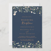 Invitation Réception de mariage Fleur sauvage du jardin d'aut (Devant)