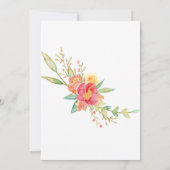 Invitation Réception de mariage fleuri lumineux pour toujours (Dos)