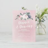 Invitation Réception de mariage fleurie et botanique (Debout devant)