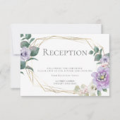 Invitation Réception de mariage | Fleurs de lavande à l'aquar (Devant)