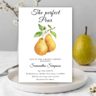 Invitation Réception de mariage floral à la poire parfaite aq