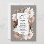 Invitation Réception de mariage floral automnal (Devant)