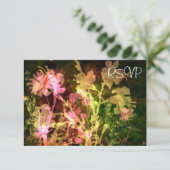 Invitation Réception de mariage floral brillante RSVP (Debout devant)