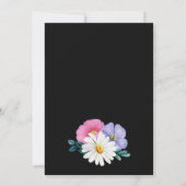 Invitation Réception de mariage floral coloré (Dos)