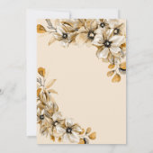 Invitation Réception de mariage floral d'automne rustique (Dos)