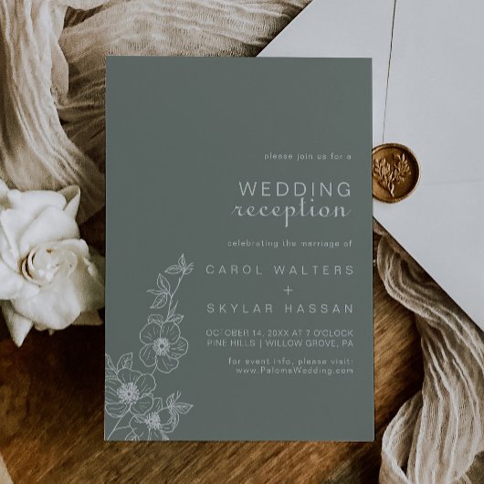 Invitation Réception de mariage floral de destination Boho ve