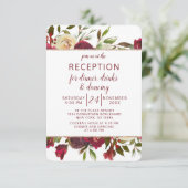 Invitation Réception de mariage Floral d'hiver de Mistletoe M (Debout devant)