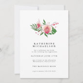 Invitation RECEPTION DE MARIAGE | Floral d'orchidée rose trop (Devant)
