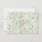 Invitation Réception De Mariage Floral Été Brouillante (Dos)