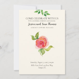 Invitation Réception De Mariage Floral Graceful
