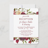 Invitation Réception de mariage floral hivernal de Mistletoe (Devant)