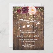 Invitation Réception De Mariage Floral Marsala (Devant)