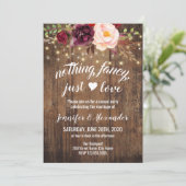 Invitation Réception De Mariage Floral Marsala (Debout devant)