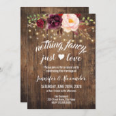 Invitation Réception De Mariage Floral Marsala (Devant / Derrière)