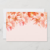 Invitation Réception de mariage floral orange Nous avons noué (Dos)