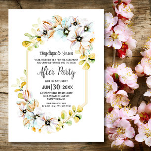 Invitation Réception De Mariage Floral Pastel