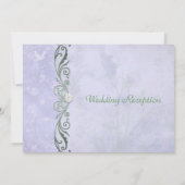 Invitation Réception de mariage floral printemps Pervenche (Dos)