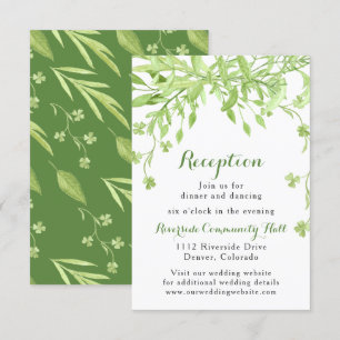 Invitation Réception de mariage floral trèfle verdure