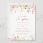 Invitation Réception de mariage floral Wild Meadow Fall (Devant)