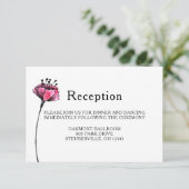 Invitation Réception De Mariage Florale (Debout devant)