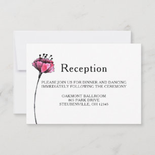 Invitation Réception de mariage florale