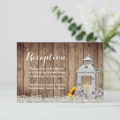 Invitation Réception de mariage florale à la lanterne vintage (Debout devant)