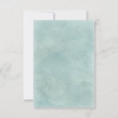 Invitation Réception de mariage florale aquarelle bleu marine (Dos)