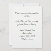 Invitation Réception de mariage florale avec iris myosotis (Dos)