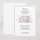 Invitation Réception de mariage florale classique élégante (Devant / Derrière)
