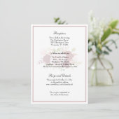 Invitation Réception de mariage florale classique élégante (Debout devant)