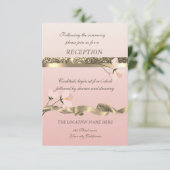 Invitation Réception de mariage florale élégante et stylée (Debout devant)