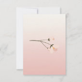 Invitation Réception de mariage florale élégante et stylée (Dos)