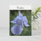 Invitation Réception de mariage florale Iris Pervenche (Debout devant)