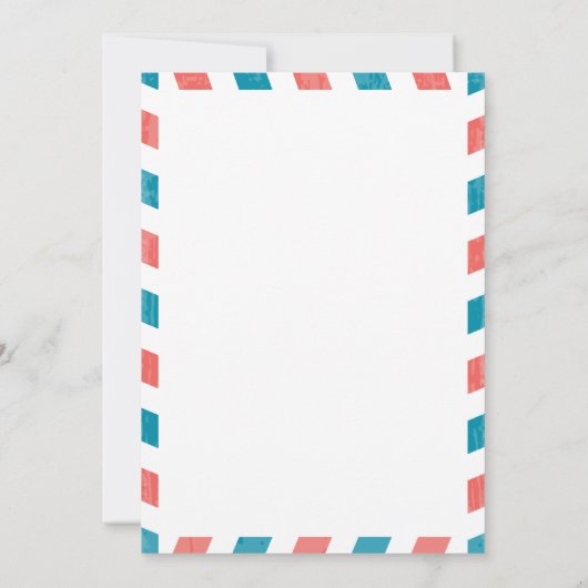 Invitation Réception de mariage Florida Antique Airmail (Dos)