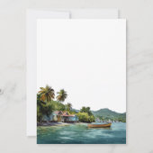 Invitation Réception de mariage fugué tropical des Caraïbes (Dos)