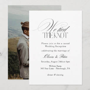 Invitation Réception de mariage fuite "Nous avons noué le nœu