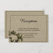 Invitation Réception de mariage Gardenia vintage (Devant / Derrière)