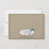 Invitation Réception de mariage Gardenia vintage (Dos)