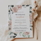 Invitation Réception de mariage Geometric Classic Rose Pâle 