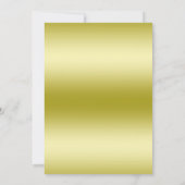 Invitation Réception de mariage Glam Gold Bow & Black (Dos)