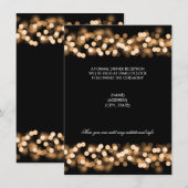 Invitation Réception de mariage Glamour Hollywood Or (Devant / Derrière)