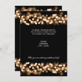 Invitation Réception de mariage Gold Hollywood Glam (Devant / Derrière)