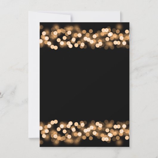 Invitation Réception de mariage Gold Hollywood Glam (Dos)