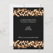 Invitation Réception de mariage Gold Hollywood Glam (Devant)