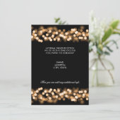 Invitation Réception de mariage Gold Hollywood Glamour (Debout devant)